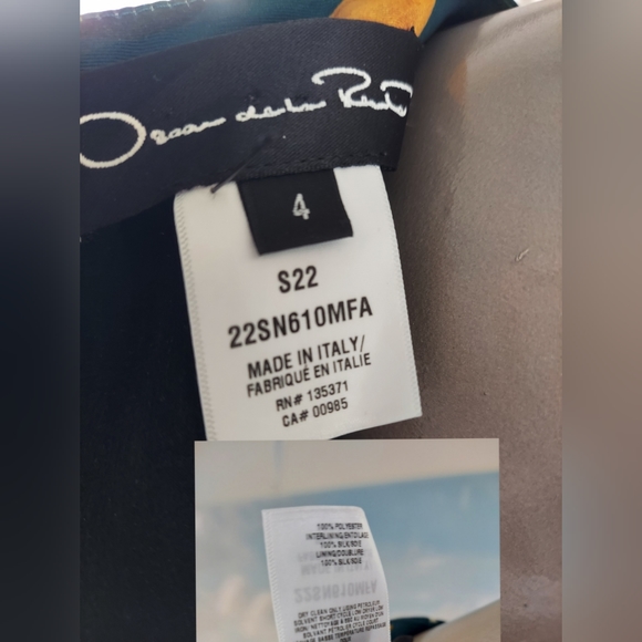 °$2,990 NEW OSCAR DE LA RENTA MAGNOLIA DAY DRESS US 2, 4 S - Picture 14 of 15